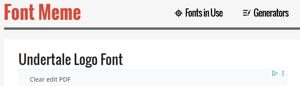 Fonts From Undertale